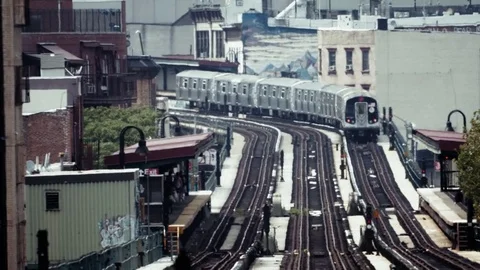 New York Subway Train Stock Footage