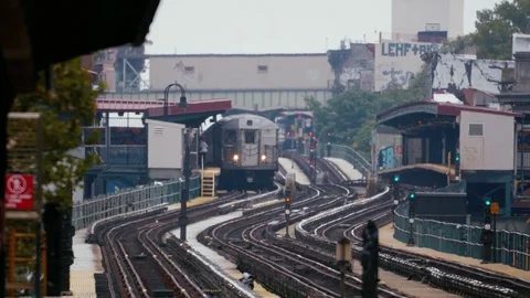 New York Subway Train Stock Footage 80721531