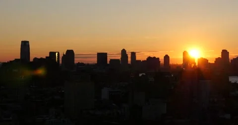 New York sunset timelapse 스톡 동영상 44264052
