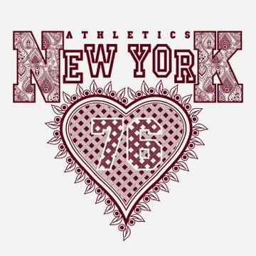 New York T-shirt fashion Typography Stock Illustration