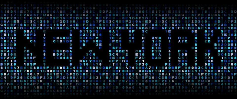 New York text on hex code illustration Stock Illustration