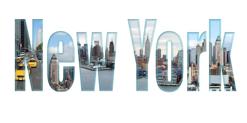 New york text Stock Illustration