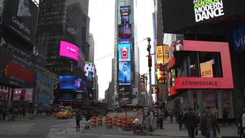 New York Time Square Lights 스톡 동영상 75048554
