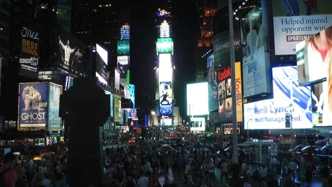 New York Time Square at night Video stock 94866744