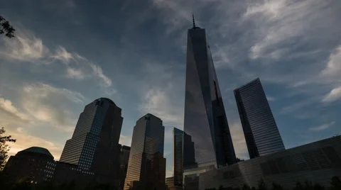 New York Timelapse One World Trade Center 0514 1 4K Stockbeeldmateriaal 40322100