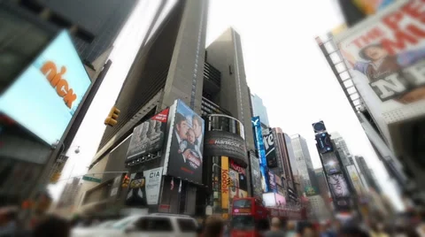 New York Times Square Time Laps Video stock 33266357