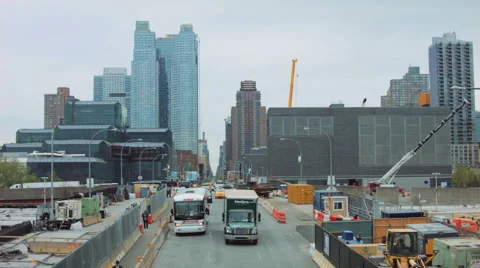 New York Traffic And Constructing 動画素材 50982617