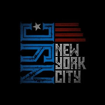 New York typographic design Illustrazione stock