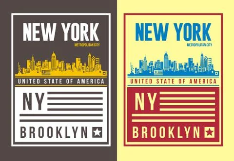 New york typography design イラスト素材