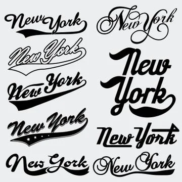 New York typography Stock Illustration