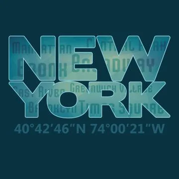 'New York' typography Stock Illustration