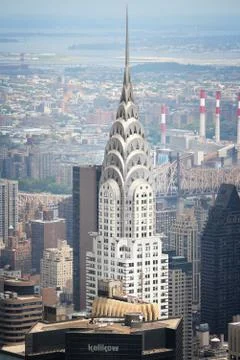 NEW YORK, USA - JULY 4, 2013: Chrysler Building exterior in New York. Famous  Stock Photos