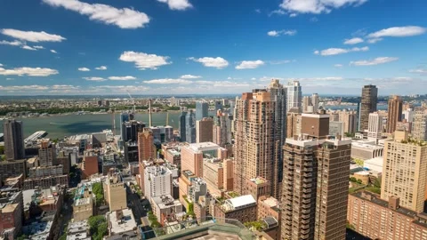 NEW YORK , USA - OCTOBER 27, 2024: Aerial view of Manhattan skyline showcasing Stock Footage 290047341