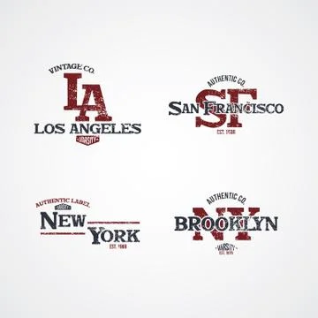 New york varsity theme Stock Illustration