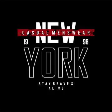 New York vector typography for t-shirt. perfect for simple style Stock Illustration