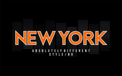 New York vector typography for t-shirt. perfect for simple style Stock Illustration