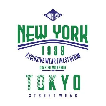 New york vector typography for t-shirt. perfect for simple style Stock Illustration