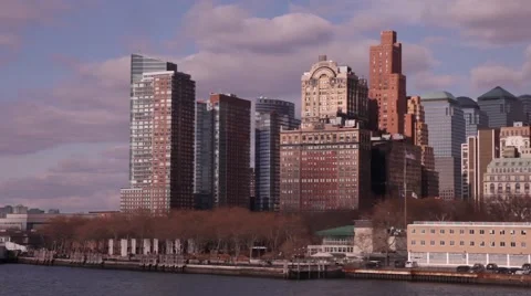 New York view from river Stock Footage 65449212