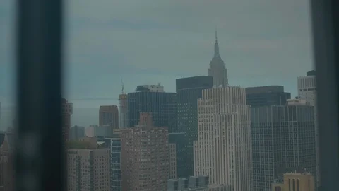 New York view from a window full of skyscrapers Stock Footage 120531581