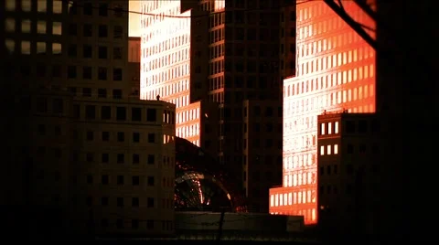 New York-winter atrium man on balcony Stock Footage 1047137