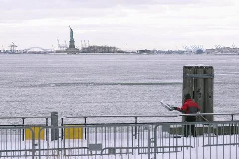 New Yorkers react to snow storm after it passes, New York, USA - 26 Jan 2026 Stock Photos