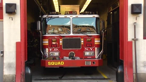 New York's Squad 1 Firehouse Stock Footage 72571762