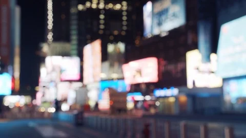 New York's Times Square Empty during coronavirus COVID-19 pandemic Stock Footage 127442094