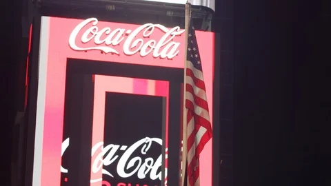 New York's Times Square Empty during coronavirus COVID-19 pandemic Stock Footage 127445377