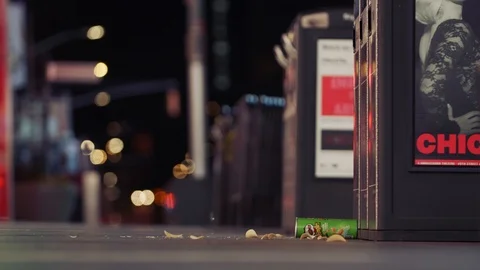 New York's Times Square Empty during coronavirus COVID-19 pandemic Stock Footage 127446632