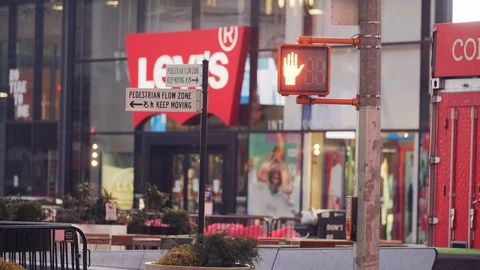 New York's Times Square Empty during coronavirus COVID-19 pandemic Stock Footage 127446758
