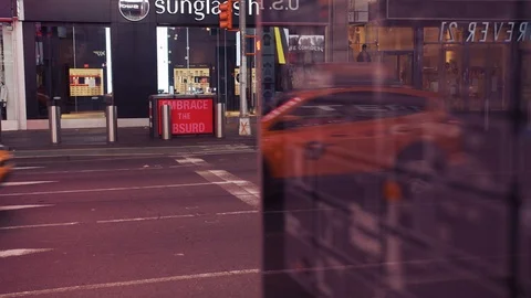 New York's Times Square Empty during coronavirus COVID-19 pandemic Stock Footage 127448043