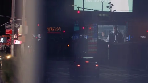 New York's Times Square Empty during coronavirus COVID-19 pandemic Stock Footage 127448803