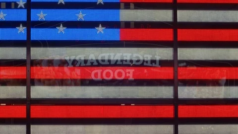 New York's Times Square Empty during coronavirus COVID-19 pandemic Stock Footage 127449882