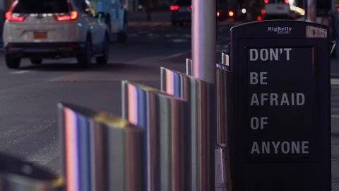 New York's Times Square Empty during coronavirus COVID-19 pandemic Stock Footage 127450047