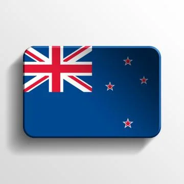 New zealand 3d button Stock Illustration
