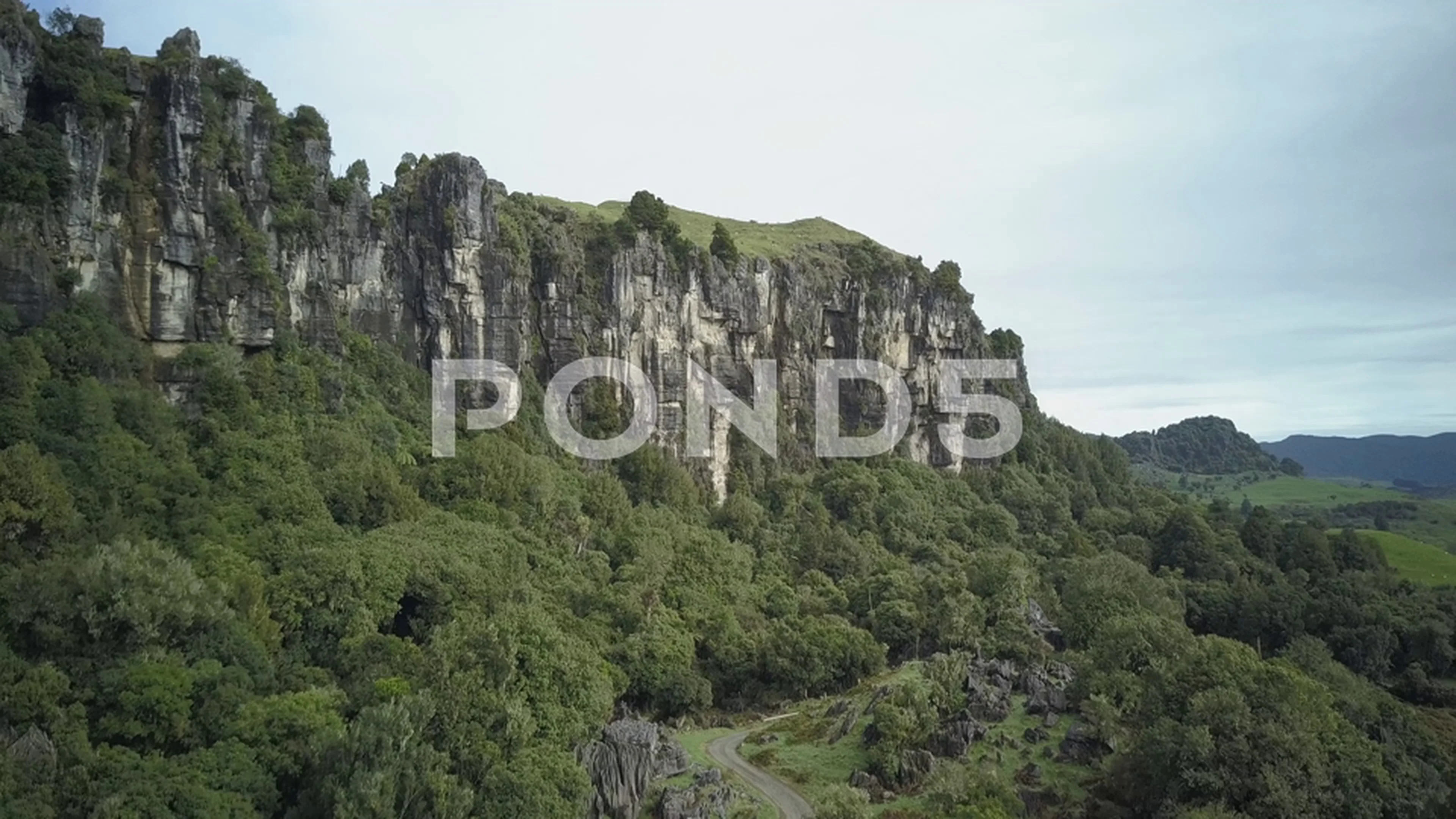 Stock Video New Zealand Cliffs Movie Shot 7449