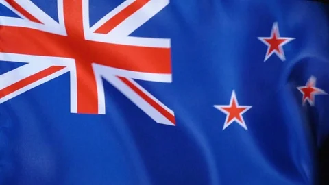 New Zealand Flag Flapping Stock Footage 118970063