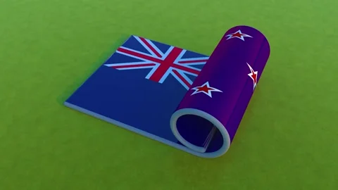 New Zealand Flag Video stock 257646261