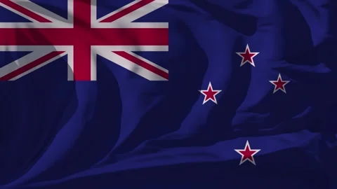 New Zealand Flag Loop Stock Footage 295732434
