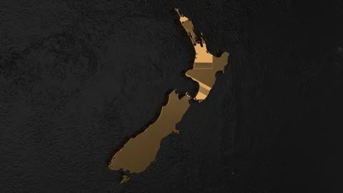 New Zealand Map Stock Footage 277898445