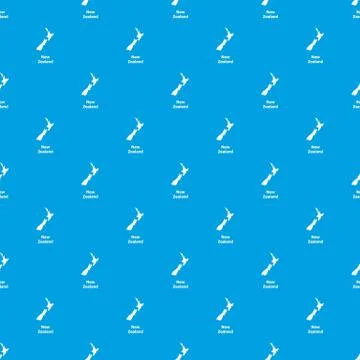 New zealand map pattern vector seamless blue Illustrazione stock