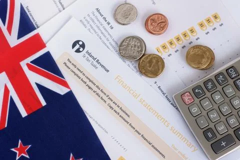 New Zealand tax forms Stock Photos