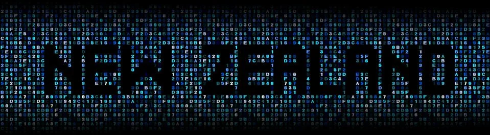 New Zealand text on hex code illustration Stock Illustration