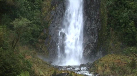 New Zealand waterfall Stock Footage