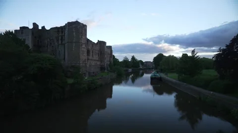Newark Castle and River Trent, Newark on Trent, Nottinghamshire, England Stock Footage 276434412