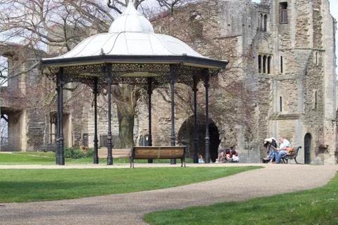 Newark Castle grounds Stock Photos