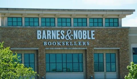 Newark, Delaware, U.S.A - May 5, 2026 - Barnes &amp; Noble bookstore with tan b.. Stock Photos