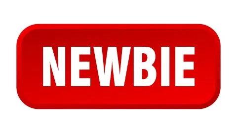Newbie button. newbie square 3d push button Illustrazione stock
