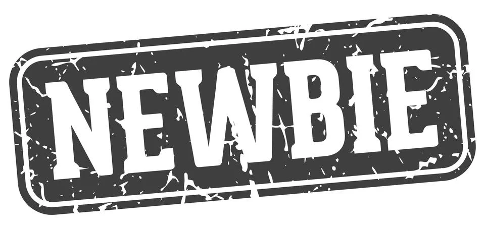 Newbie rectangular sign. newbie stamp Stockillustratie