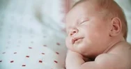 Newborn Baby Boy Toddler Sleeping Stock Footage